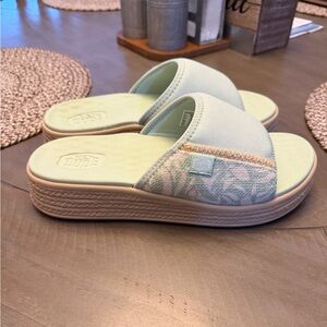 Hey Dude Light Green Tide Espadrille Slide